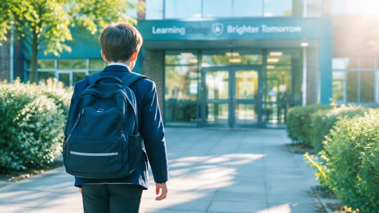Year 7 pupil walking to a new secondary school